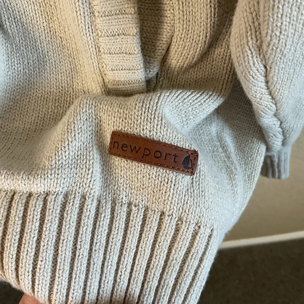Newport Mens Full Zip Knit Cardigan Mock Neck Sweater Size Large - Picture 4 of 7